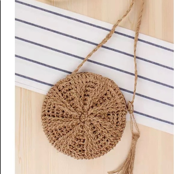 Handbags - Rattan Purse Shoulder crossbody Round Summer Bag